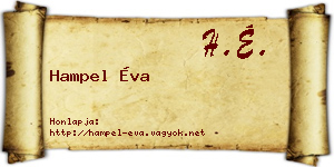 Hampel Éva névjegykártya
